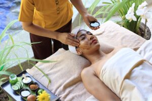 face mask at Lagoon spa